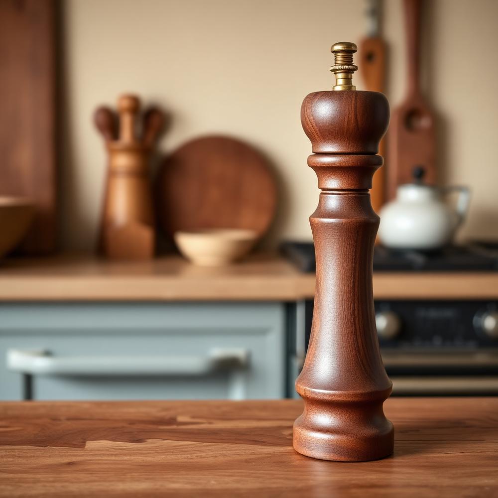 Walnut Pepper Mill — hand-turned Black Walnut by Ratlum Mountain Woodcraft